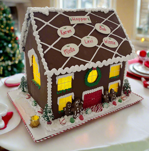 HOLIDAY PERSONALIZED Magical Lite Up Gingerbread Mansion