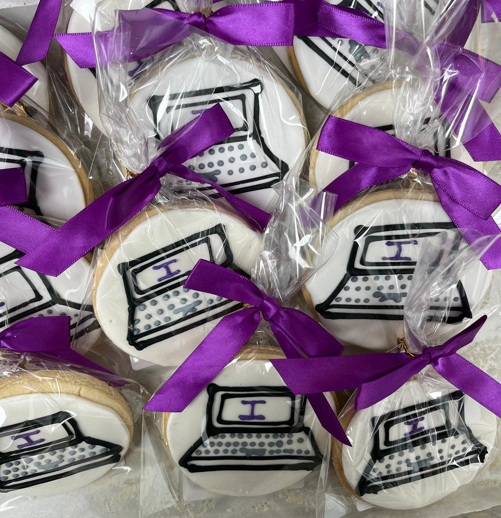 Corporate Gifting Cookies: Purple Ribbon
