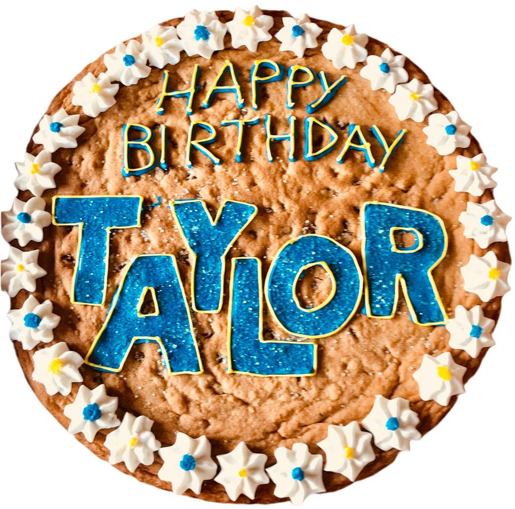 COOKIE CAKE HAPPY BIRTHDAY: BLUE