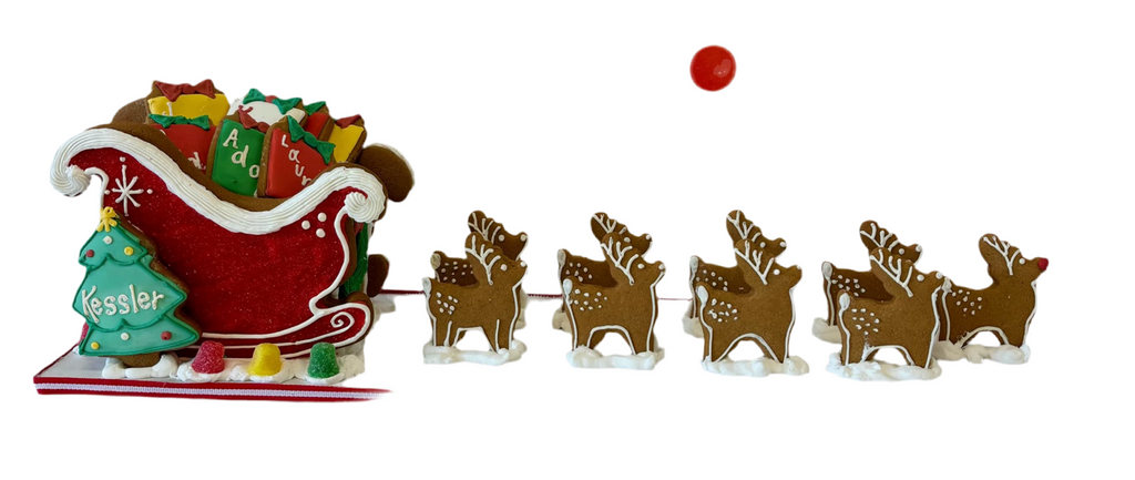HOLIDAY PERSONALIZED Santa's Gingerbread Sleigh