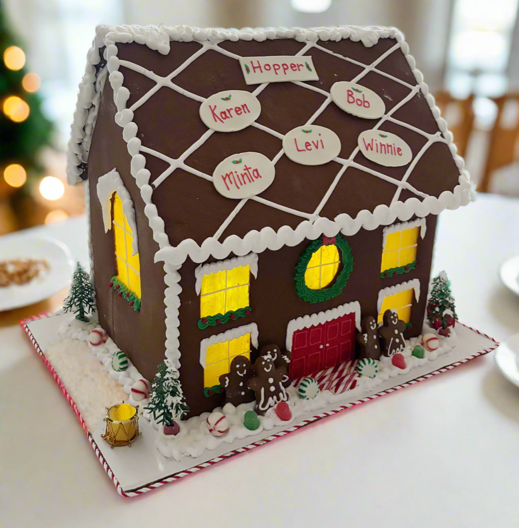 HOLIDAY PERSONALIZED Magical Lite Up Gingerbread Mansion