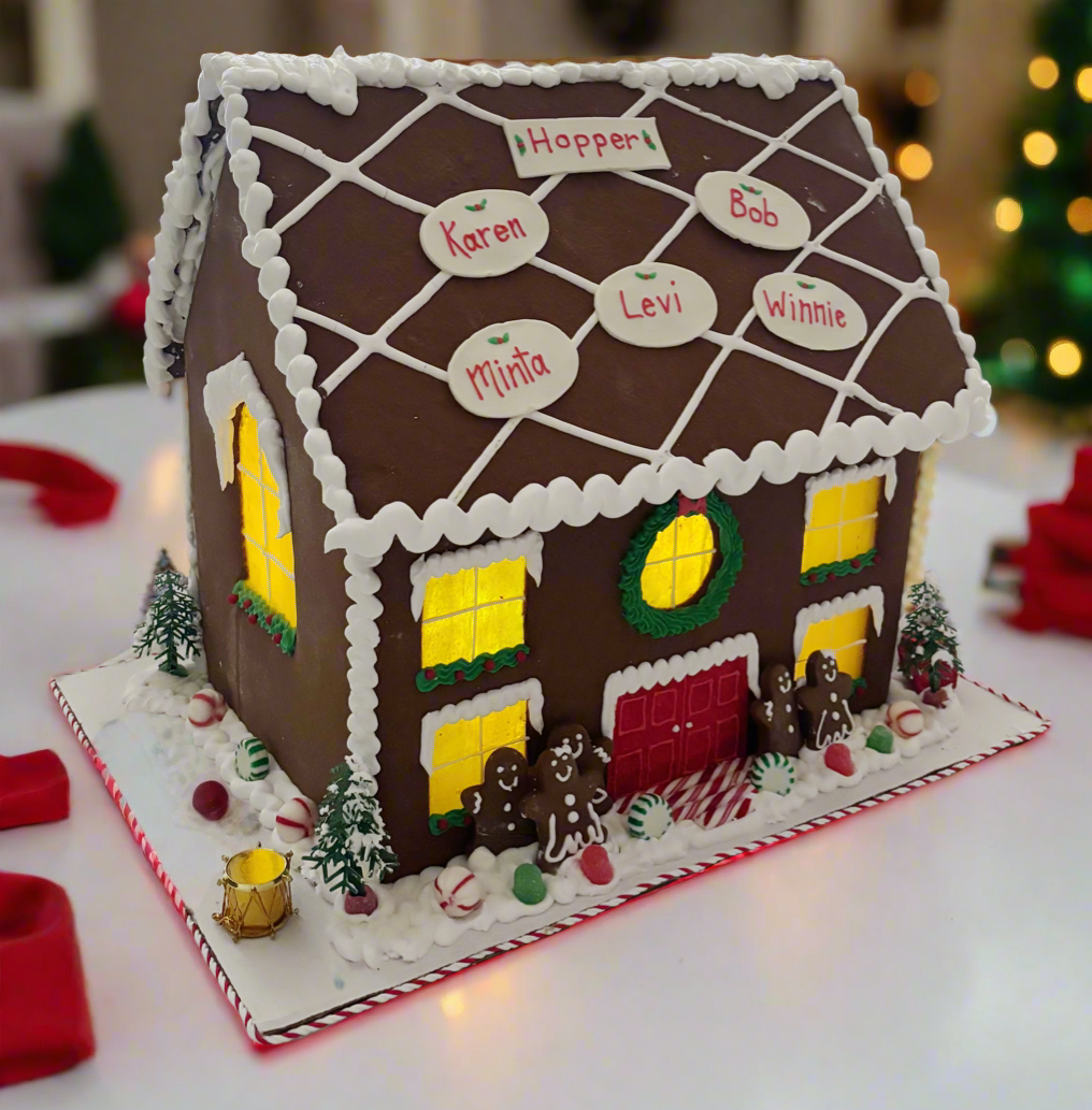 HOLIDAY PERSONALIZED Magical Lite Up Gingerbread Mansion