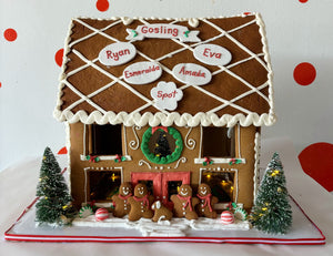 PERSONALIZED Holiday Lites Gingerbread Mansion