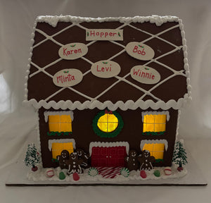 HOLIDAY PERSONALIZED Magical Lite Up Gingerbread Mansion