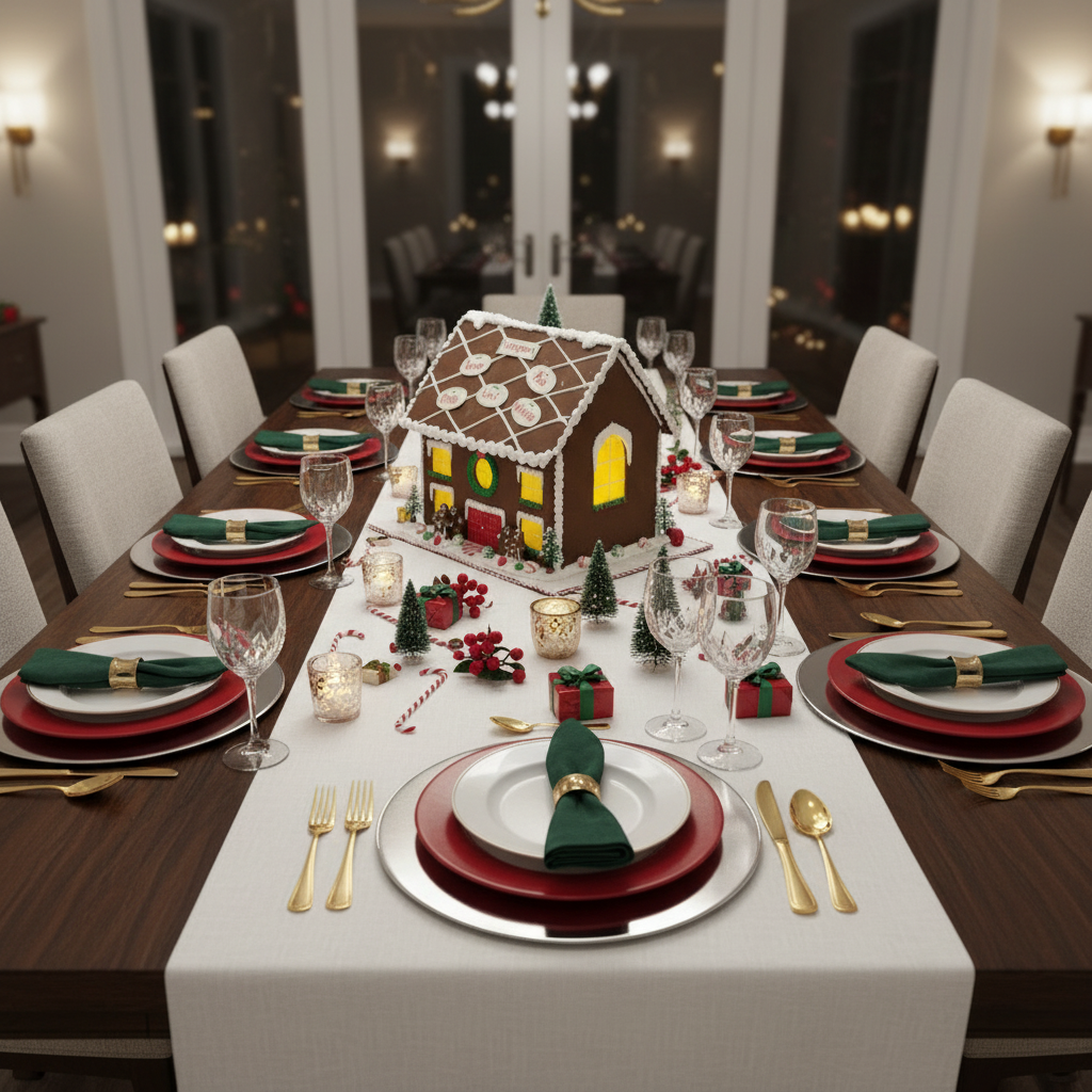 HOLIDAY GINGERBREAD PERSONALIZED Magical Lite Up Mansion