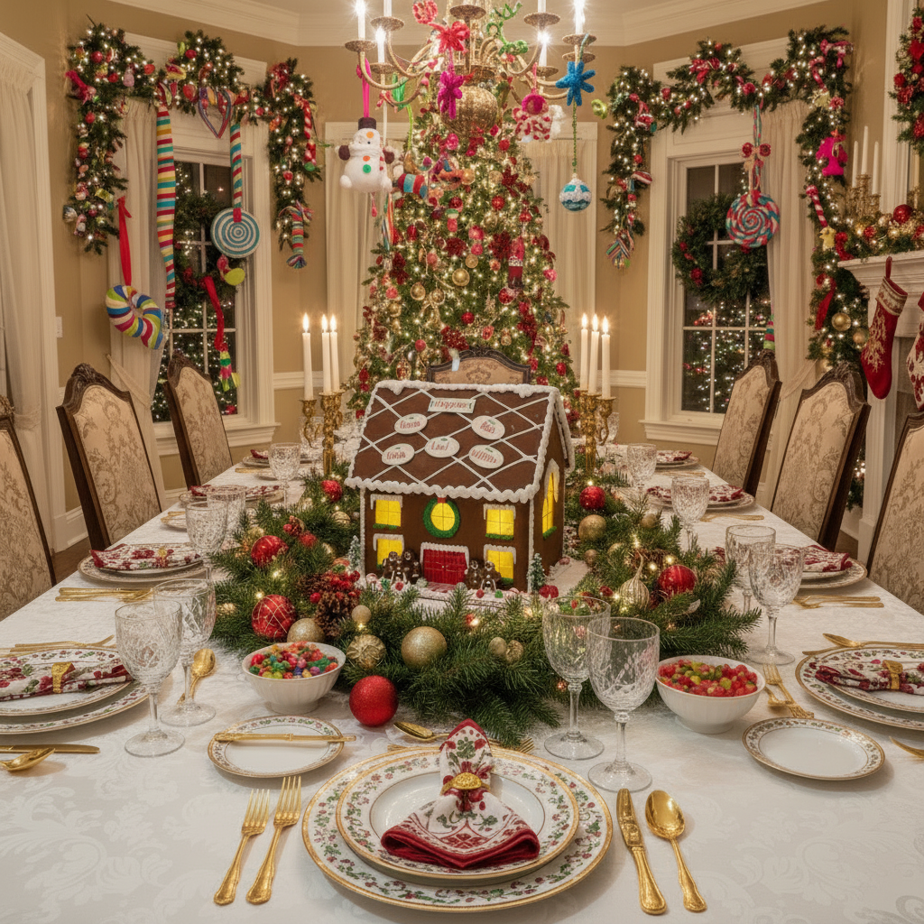 HOLIDAY GINGERBREAD PERSONALIZED Magical Lite Up Mansion