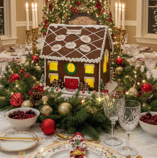 HOLIDAY GINGERBREAD PERSONALIZED Magical Lite Up Mansion