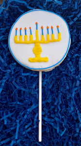 HANUKKAH MENORAH COOKIE POP