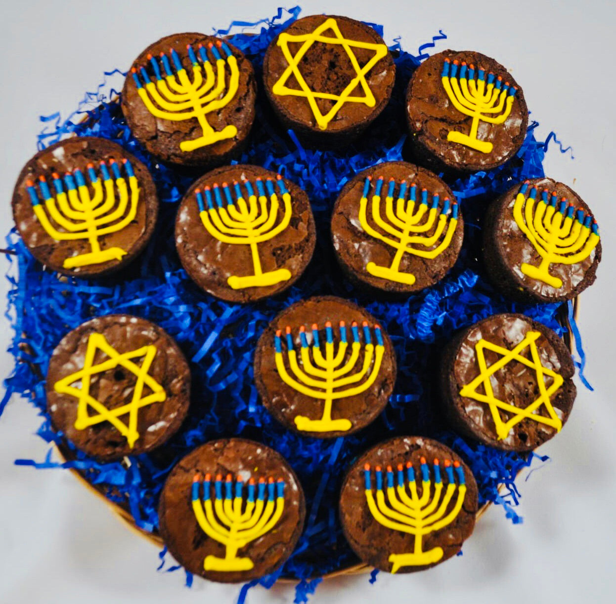 HOLIDAY GOURMET BROWNIE PLATTER HANUKKAH