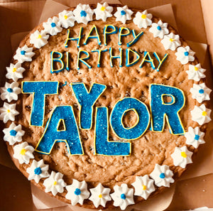 COOKIE CAKE HAPPY BIRTHDAY: BLUE