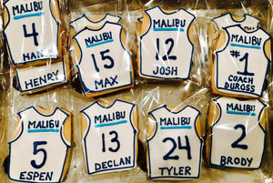 COOKIE FAVORS SPORTS/TEAM JERSEY PERSONALIZED